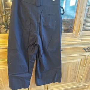 Banana republic wide leg cropped navy pants